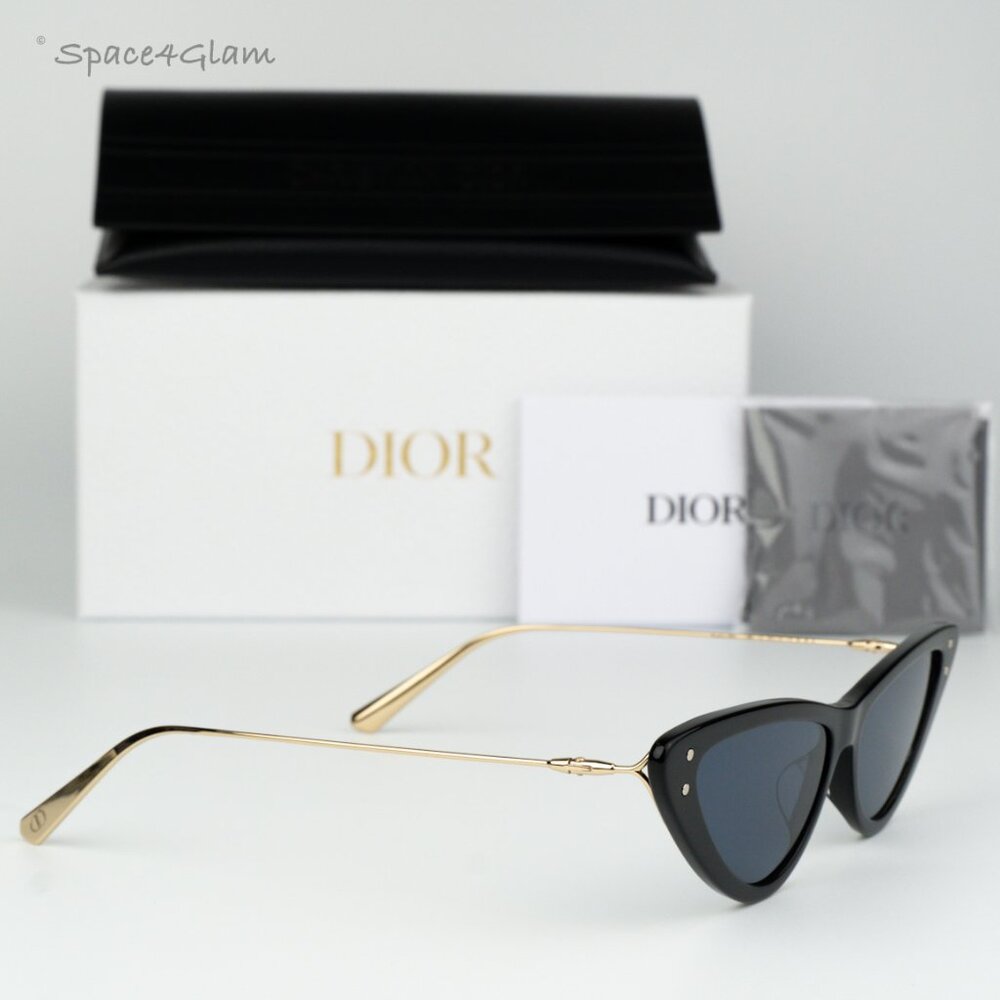 NEW Dior MISSDIOR B4U CD40105U 01V 12B0 Black Blue Unisex Cat Eye Sunglasses - Picture 4 of 11